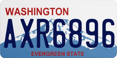 WA license plate AXR6896