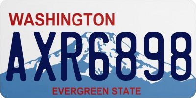 WA license plate AXR6898