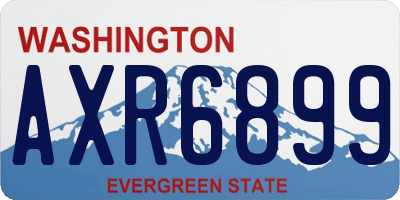 WA license plate AXR6899