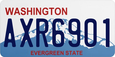 WA license plate AXR6901