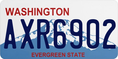 WA license plate AXR6902