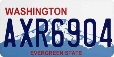 WA license plate AXR6904