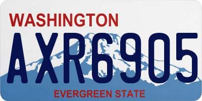 WA license plate AXR6905