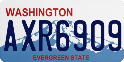 WA license plate AXR6909