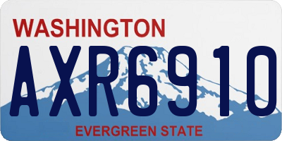 WA license plate AXR6910