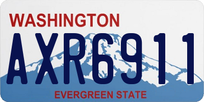 WA license plate AXR6911