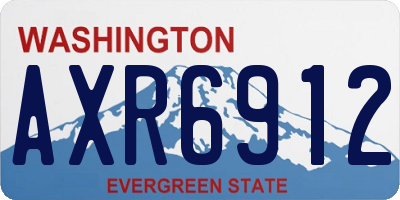 WA license plate AXR6912