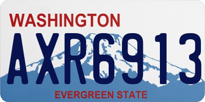 WA license plate AXR6913