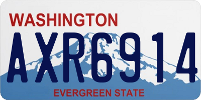 WA license plate AXR6914