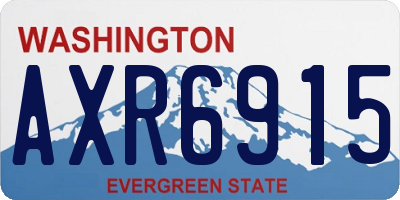 WA license plate AXR6915