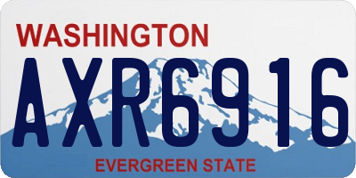 WA license plate AXR6916