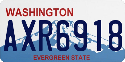 WA license plate AXR6918