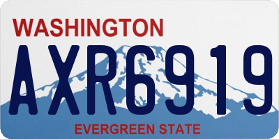 WA license plate AXR6919