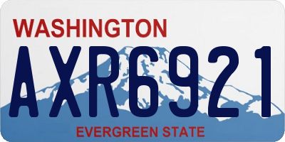 WA license plate AXR6921