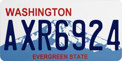 WA license plate AXR6924
