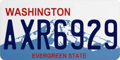 WA license plate AXR6929