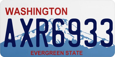 WA license plate AXR6933
