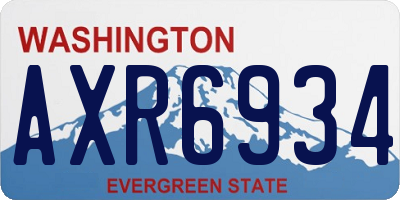 WA license plate AXR6934