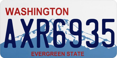 WA license plate AXR6935