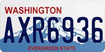 WA license plate AXR6936