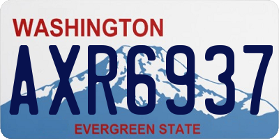 WA license plate AXR6937
