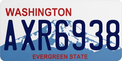 WA license plate AXR6938