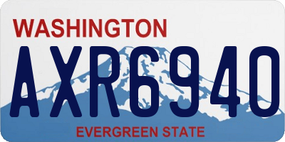 WA license plate AXR6940