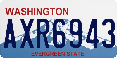 WA license plate AXR6943