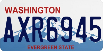 WA license plate AXR6945