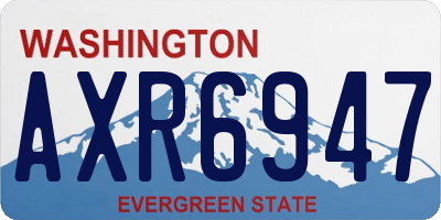 WA license plate AXR6947