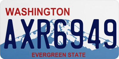 WA license plate AXR6949