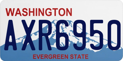 WA license plate AXR6950