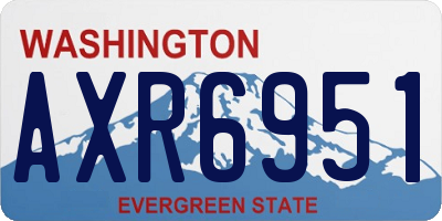 WA license plate AXR6951