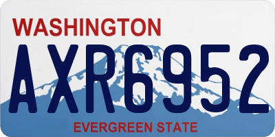 WA license plate AXR6952