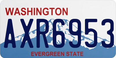 WA license plate AXR6953