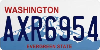 WA license plate AXR6954