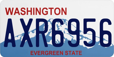 WA license plate AXR6956