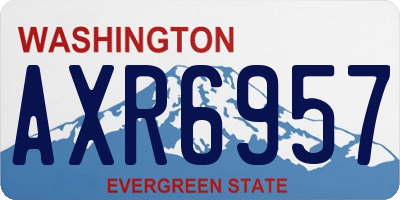WA license plate AXR6957