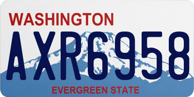 WA license plate AXR6958