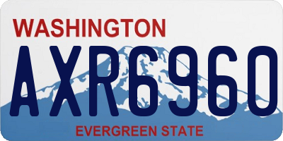 WA license plate AXR6960