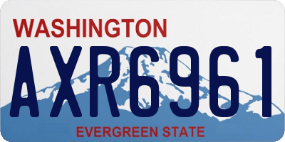 WA license plate AXR6961