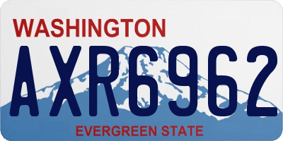 WA license plate AXR6962