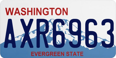 WA license plate AXR6963