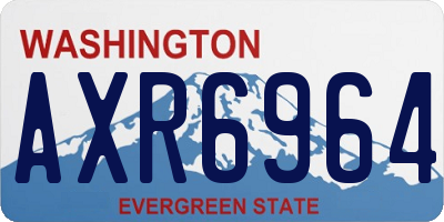 WA license plate AXR6964