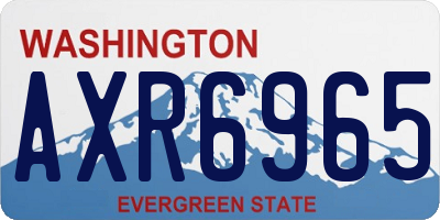 WA license plate AXR6965