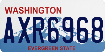 WA license plate AXR6968