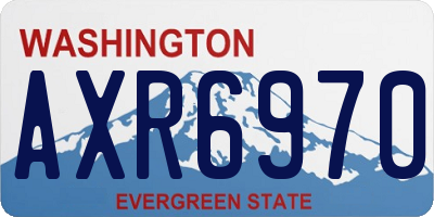 WA license plate AXR6970