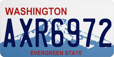 WA license plate AXR6972