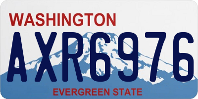 WA license plate AXR6976