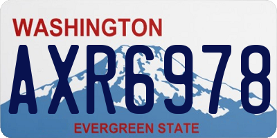 WA license plate AXR6978